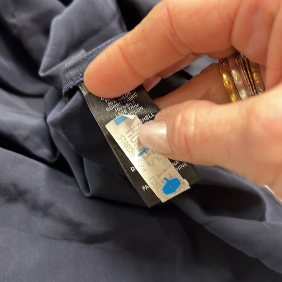 Rebecca Taylor Sara Lace Panel Silk Long Sleeve Blouse Ties at Cuff size 2 Navy - Picture 2 of 12